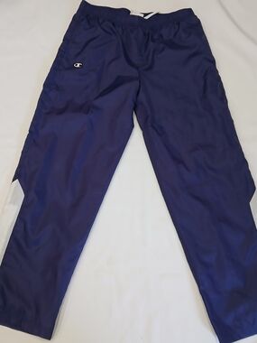Champion Ladies Sz L Purple Windbreaker Swishy Track Pants Lined Ankle Zip EUC